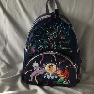 Loungefly Disney Princess series Little Mermaid Mini Backpack. Glow in the Dark